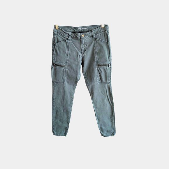 Women's Gap Olive Green Cargo Pocket Legging Jeans Size 4 - Picture 1 of 5